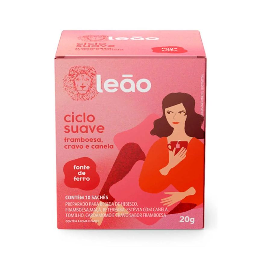 Leao Leão Ciclo Suave Chá de Framboesa, Cravo e Canela. 10 sachês