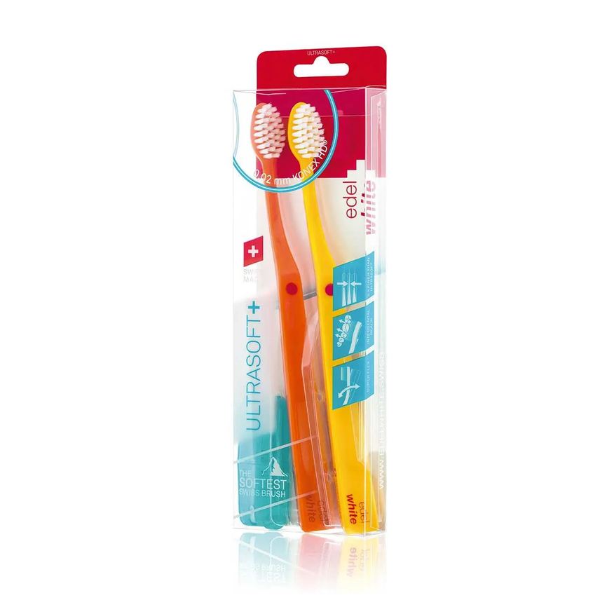 Edel White Escova de Dente Ultrasoft Konex HD 0,15mm 2 unidades