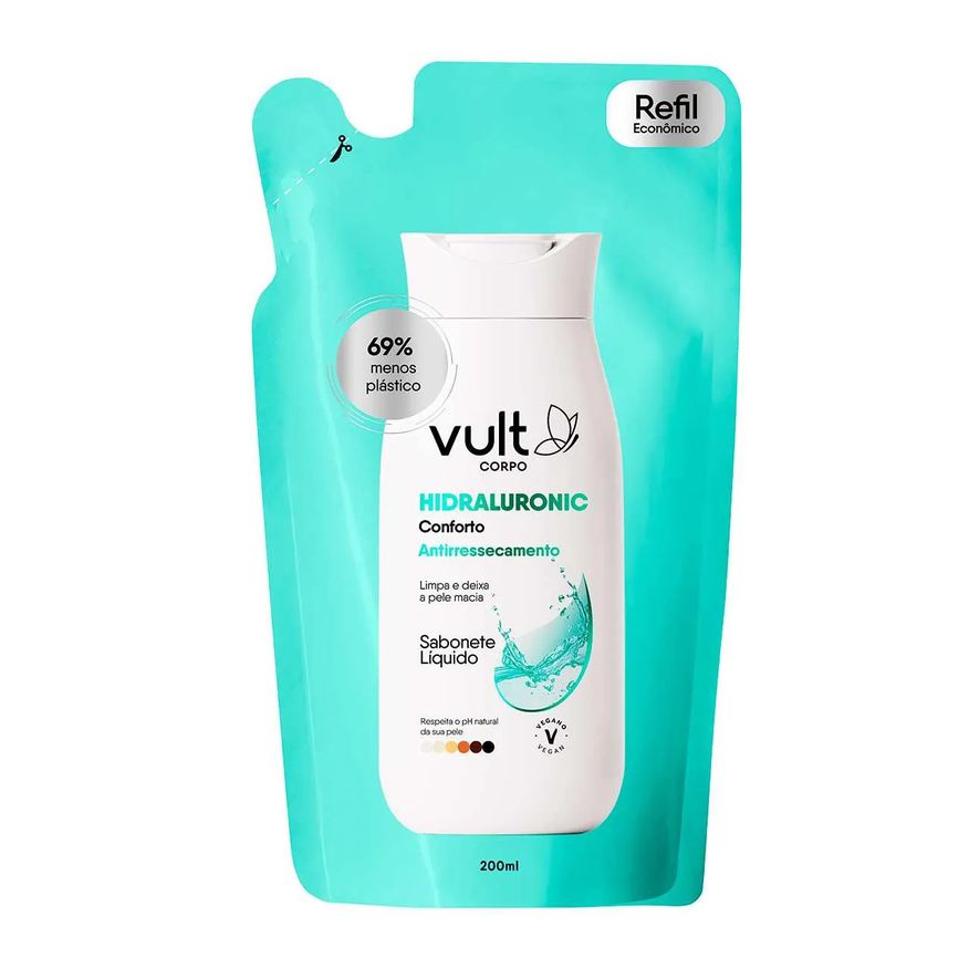 Vult Refil Sabonete Líquido Corporal Hidraluronic Conforto 200ml