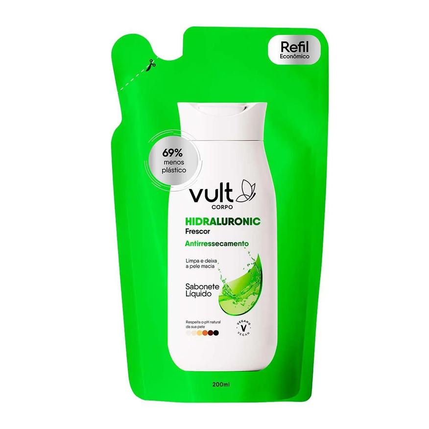Vult Refil Sabonete Líquido Corporal Hidraluronic Frescor 200ml