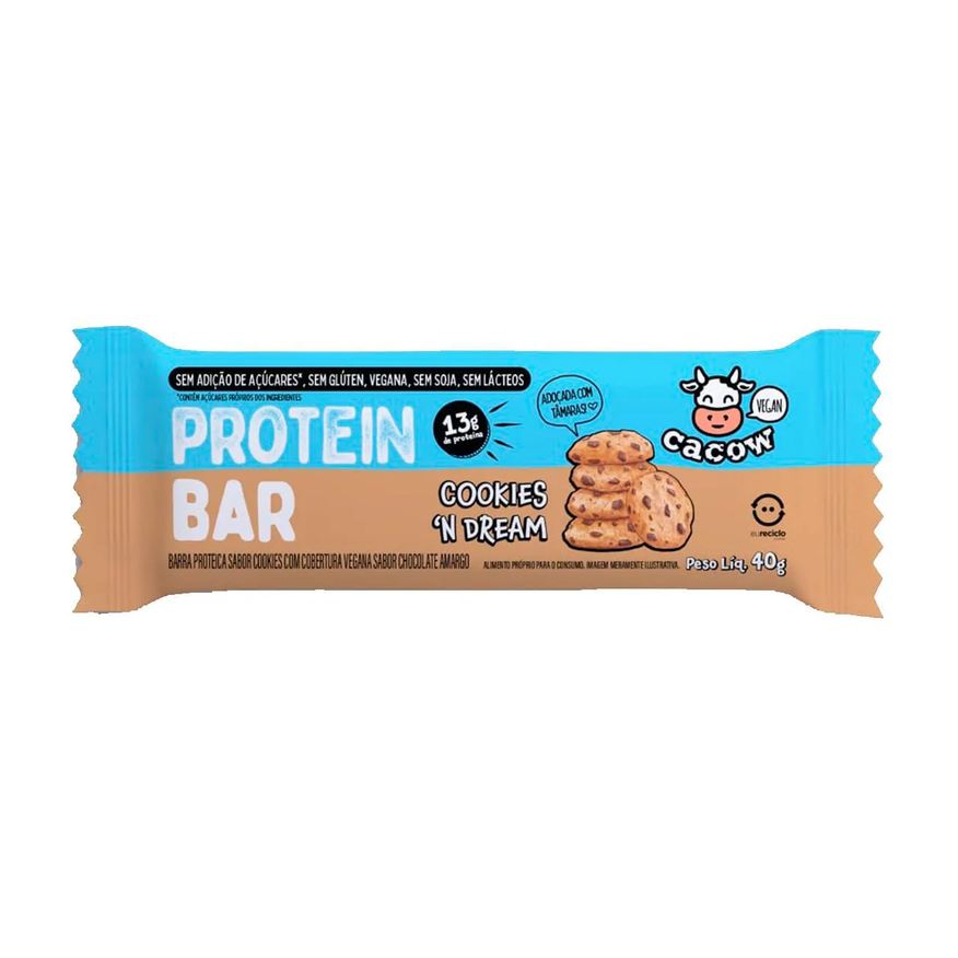 Cacow Barra de Proteína Protein Bar Cookies N' Dream 13g