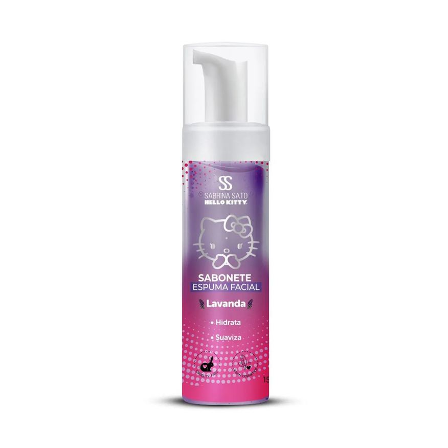 Espuma Sabonete Facial Sabrina Sato Hello Kitty Lavanda 150ml