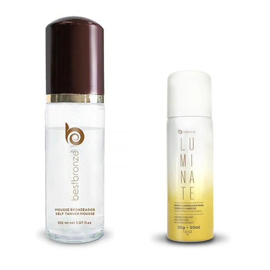Best Bronze Mousse autobronzeador clear vegan - 150ml + mini luminate 50ml