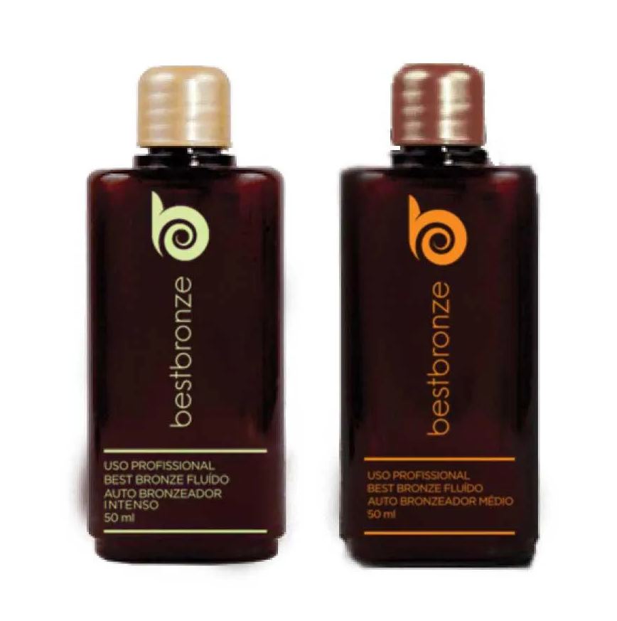 Best Bronze Kit 2 unidades - Refil Bronzeamento Intenso e Médio 50ml - Uso Máquina Profissional