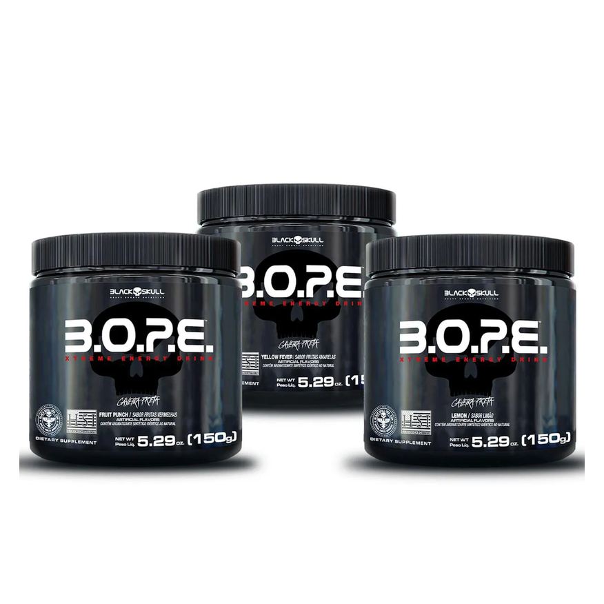 Black Skull Kit Pré-Treino B.O.P.E. 150g 3 unidades