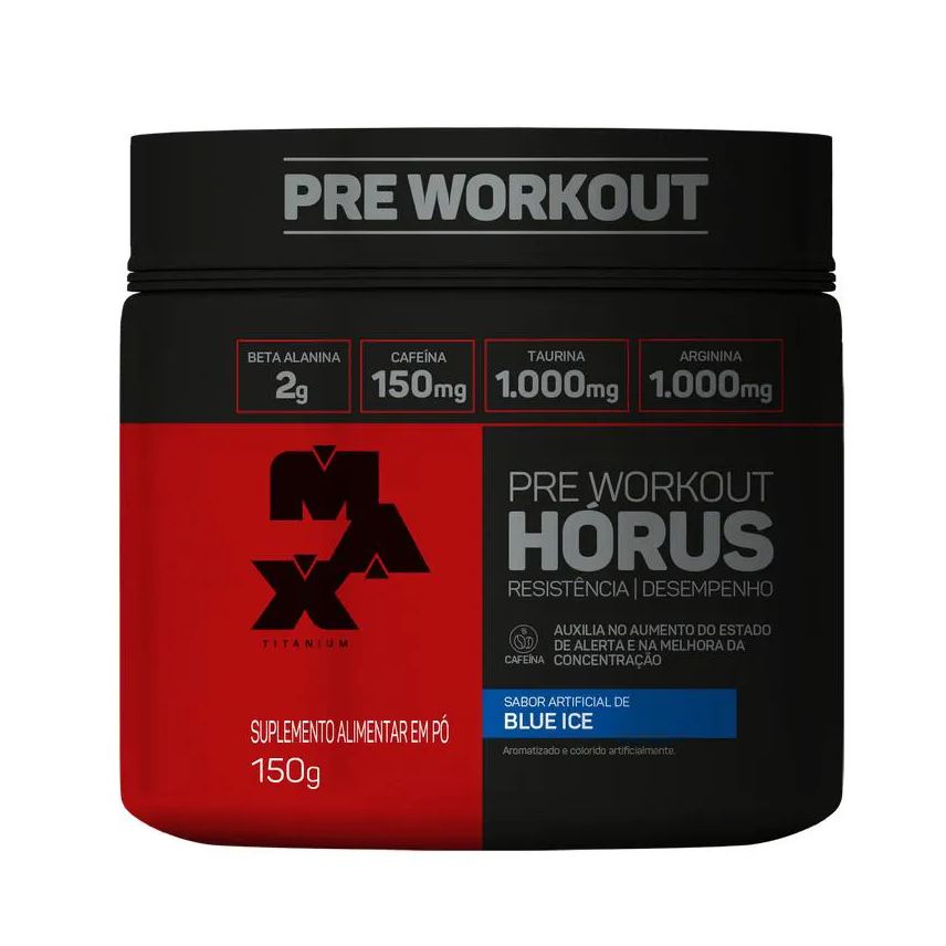 Max Titanium Pré-treino Hórus Limão Yuzu 150g