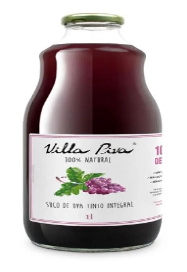Villa Piva Kit 6x: Suco de Uva Integral Sem Açúcar 1l