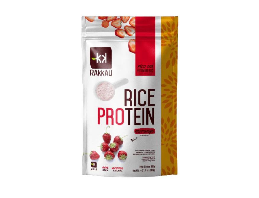 Rakkau Proteína de Arroz Vegana Rice Protein Morango 600g