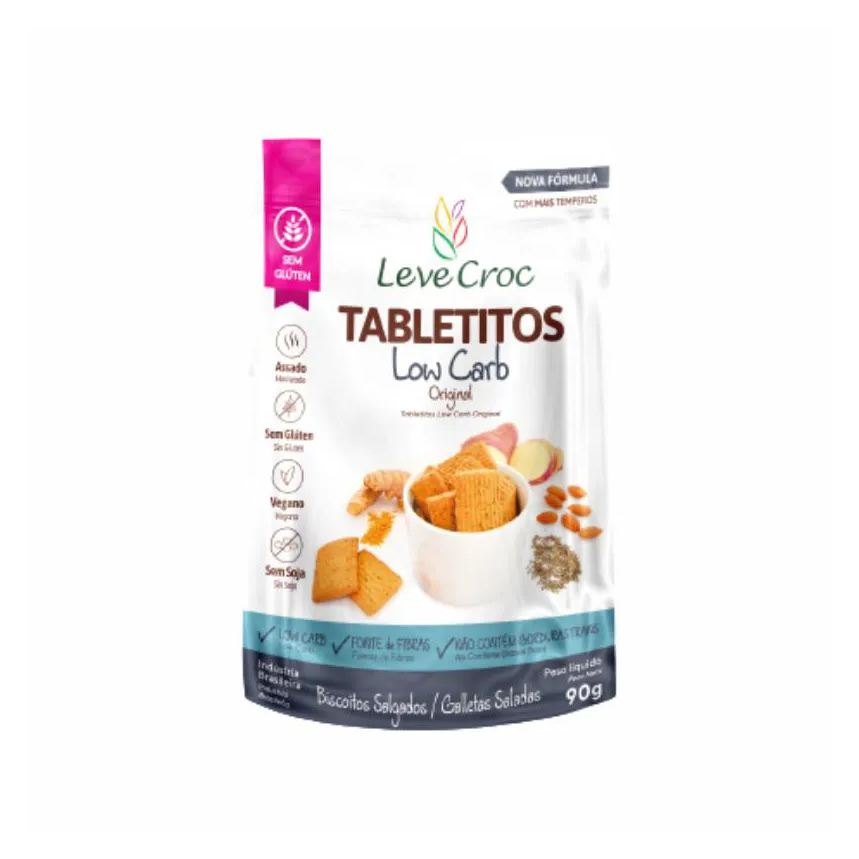 Leve Croc Kit 6x: biscoito tabletito original low carb leve crock 90g