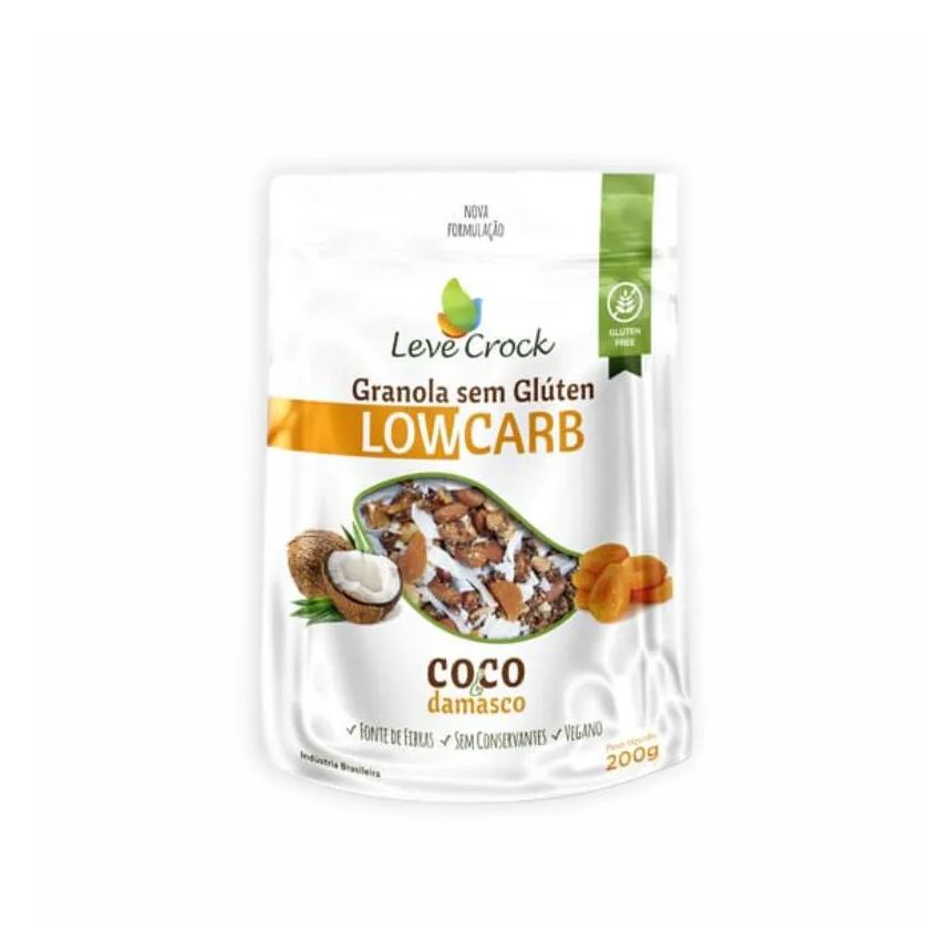 Leve Croc Kit 2x: Granola Coco/damasco Low Carb Leve Crock 200g
