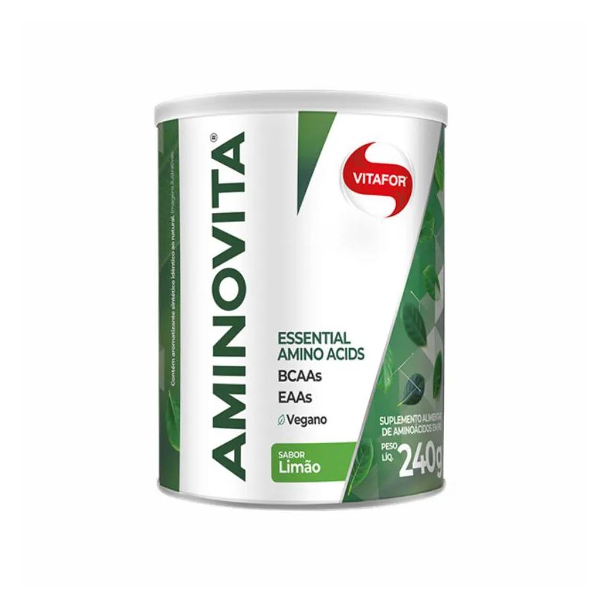 Vitafor Suplemento Aminovita Aminoácidos Vegetais Limão 240g
