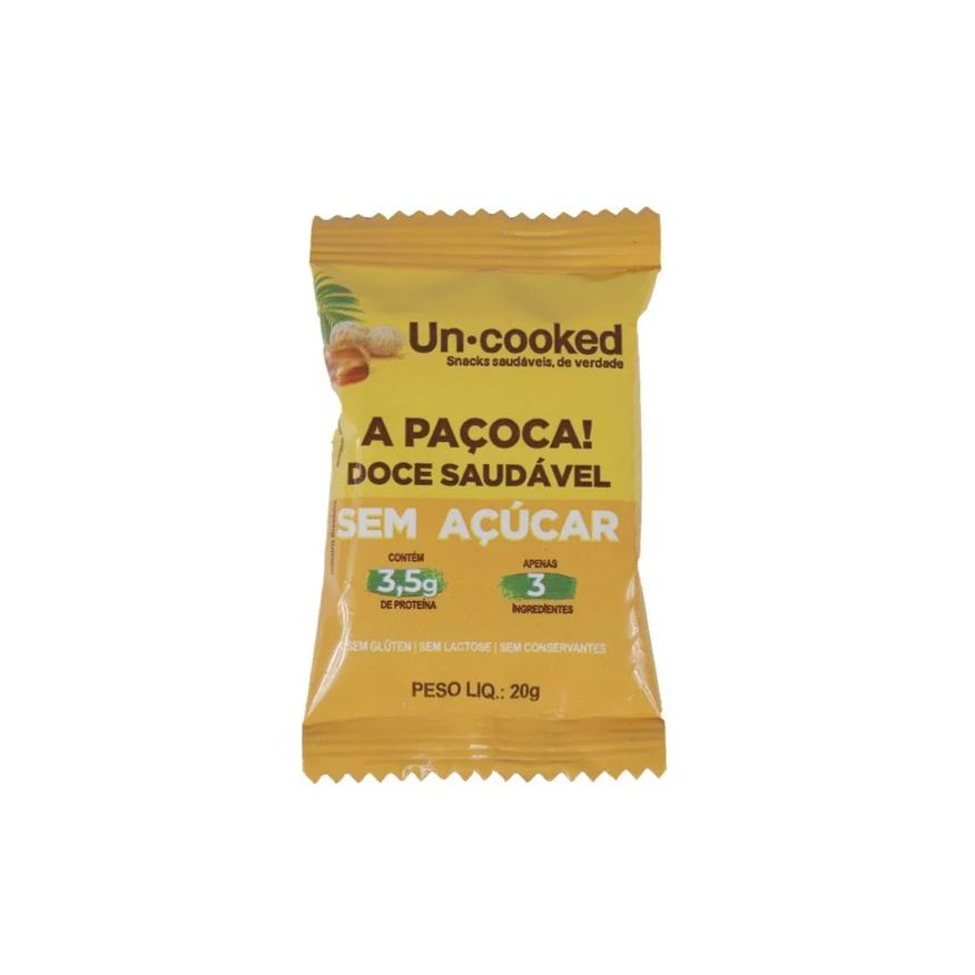 Uncooked Kit 3x: a Paçoca! Sem Glúten Vegano 20g