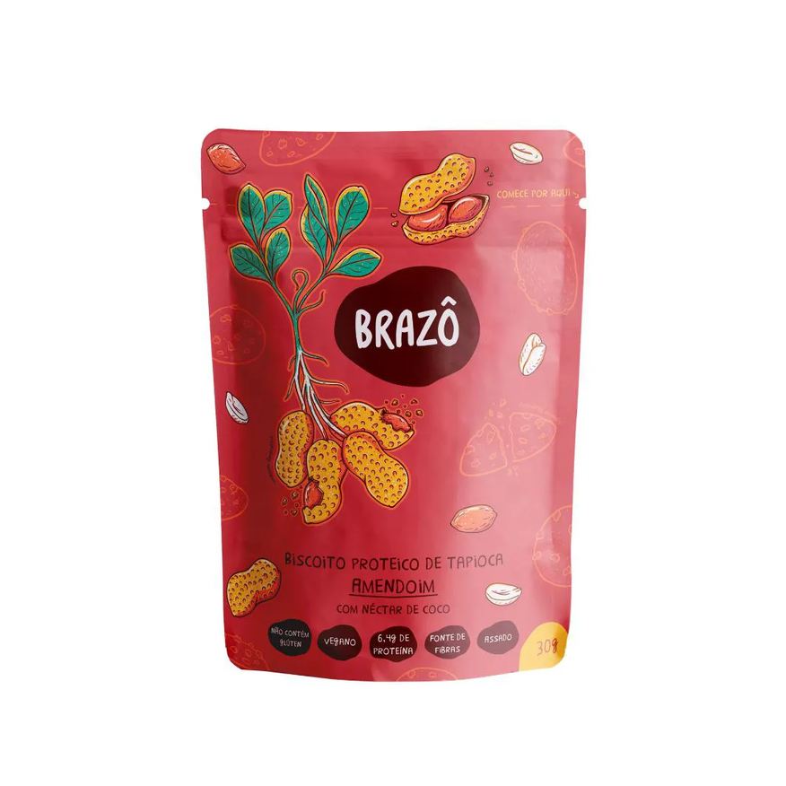 Brazô Kit 2x: Biscoito Proteico Amendoim 30g