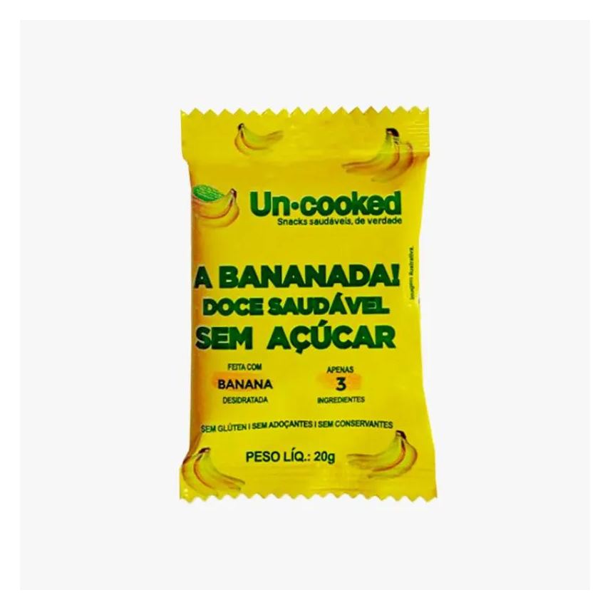 Uncooked Kit 3x: a Bananada! Sem Glúten Vegano 20g