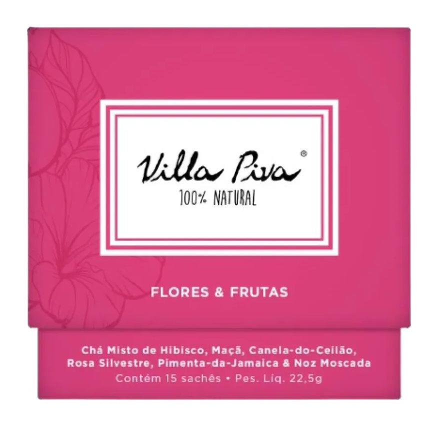 Villa Piva Kit 2x: Chá Misto Flores e Frutas 15 Sachês