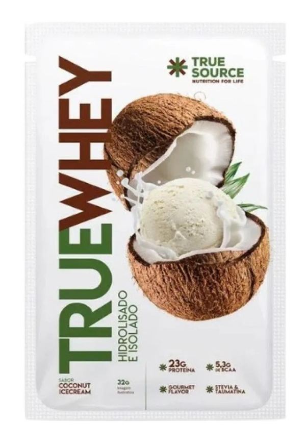 True Proteína Whey Coconut Ice Cream Sachê True Source 34g