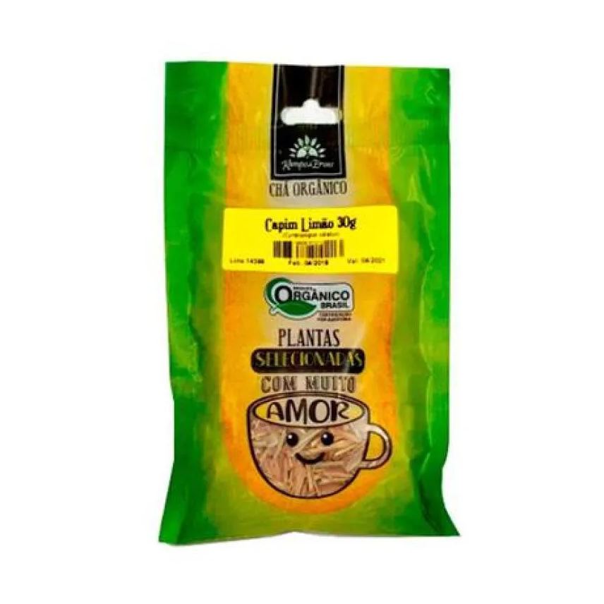KAMPO DE ERVAS CHá DE CAPIM LIMãO ORGâNICO 30g