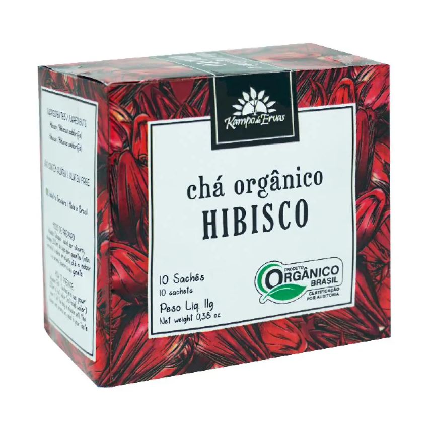 Kampo de Ervas Kit 2x: Chá de Hibiscus Orgânico 10 Sachês