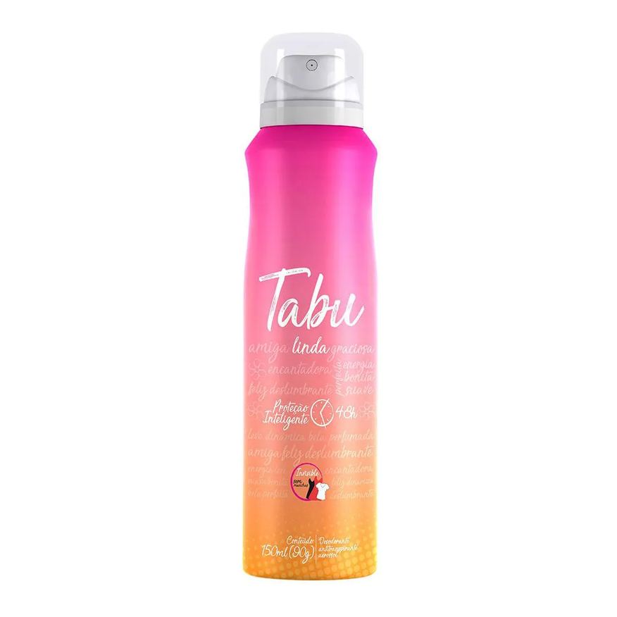 Tabu Kit Desodorante Antitranspirante Aerosol Linda Feminino 48h 150ml 3 unidades