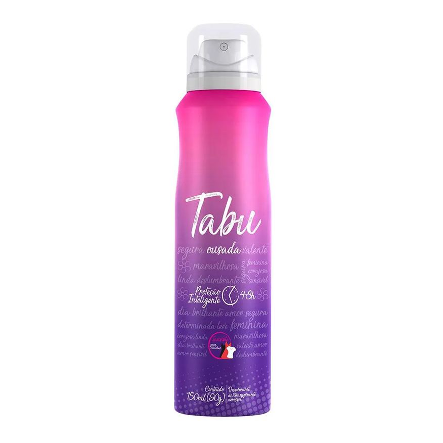 Tabu Kit Desodorante Antitranspirante Aerosol Ousada Feminino 48h 150ml 3 unidades