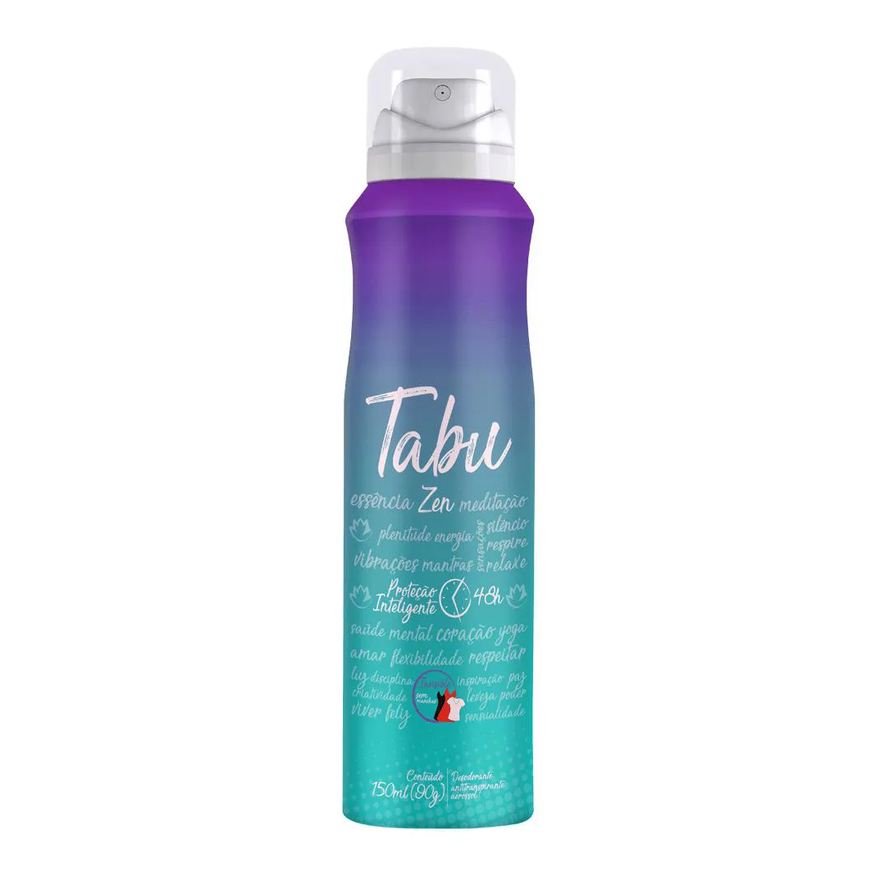 Tabu Desodorante Antitranspirante Aerosol Zen Feminino 48h 150ml