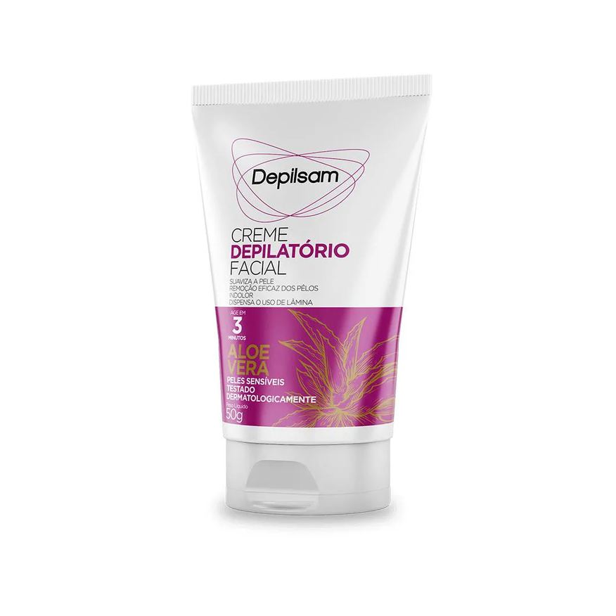 Depilatório Creme Facial Depilsam Aloe Vera 50g