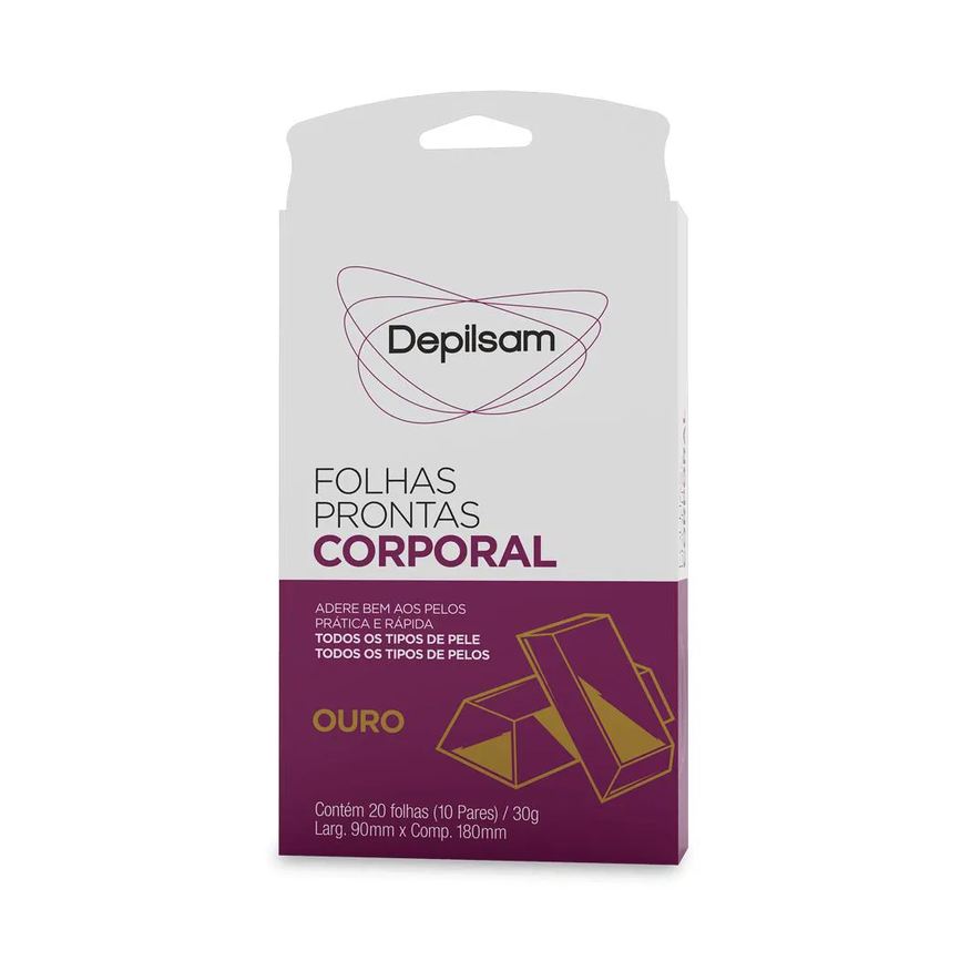 Prontas Folhas Corporal Depilsam Ouro 10 Pares