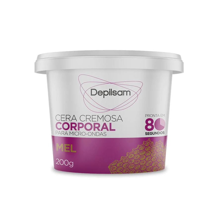 Cremosa Cera Corporal Depilsam de Micro-ondas Mel 200g