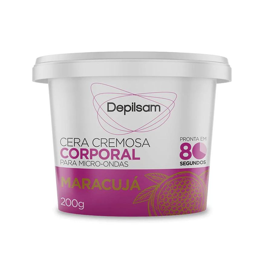 Cremosa Cera Corporal Depilsam de Micro-ondas Maracujá 200g