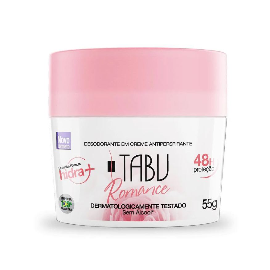 Tabu Desodorante Antitranspirante Creme Romance 48h 55g