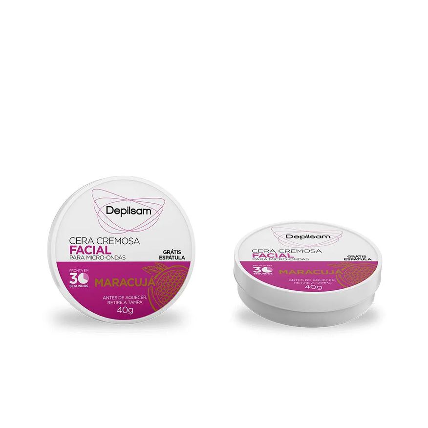 Cremosa Cera Facial Depilsam de Micro-ondas Maracujá 40g