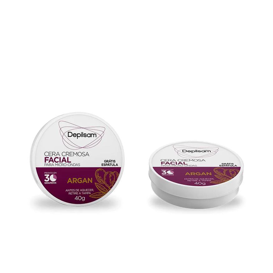 Cremosa Cera Facial Depilsam de Micro-ondas Argan 40g