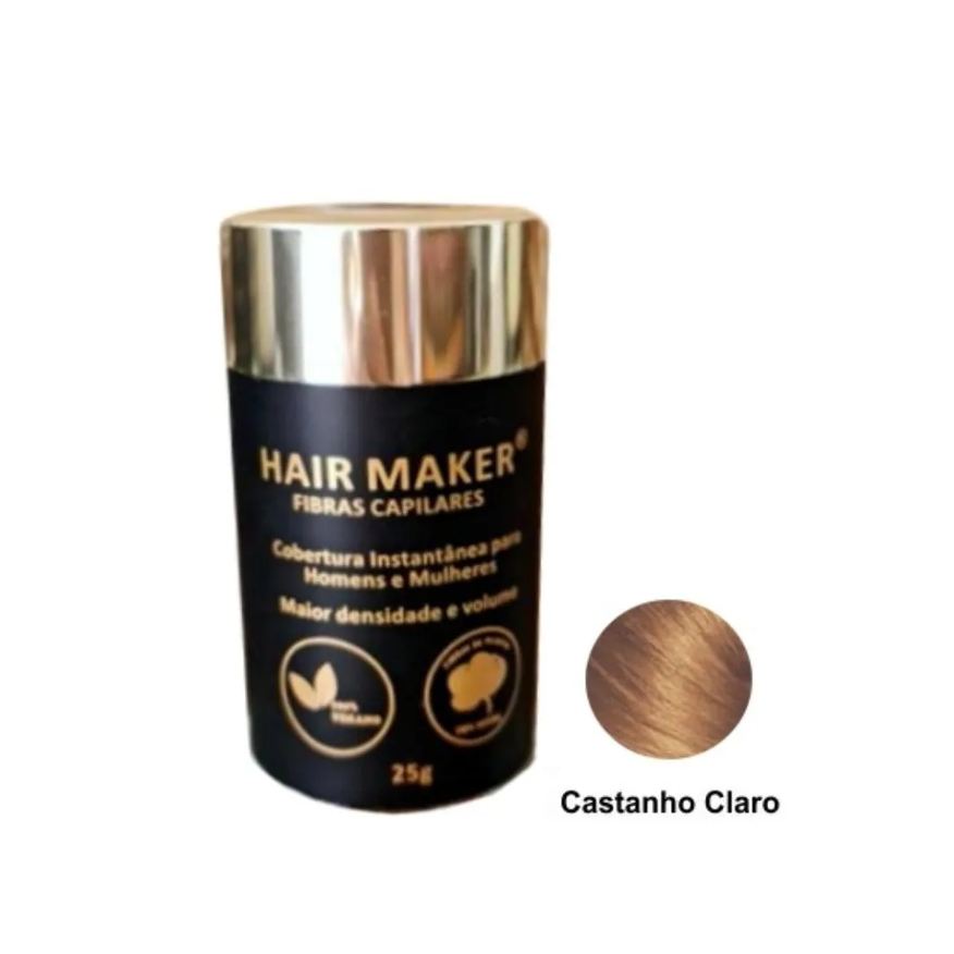Hair Maker Fibras Capilares Castanho Claro 25g