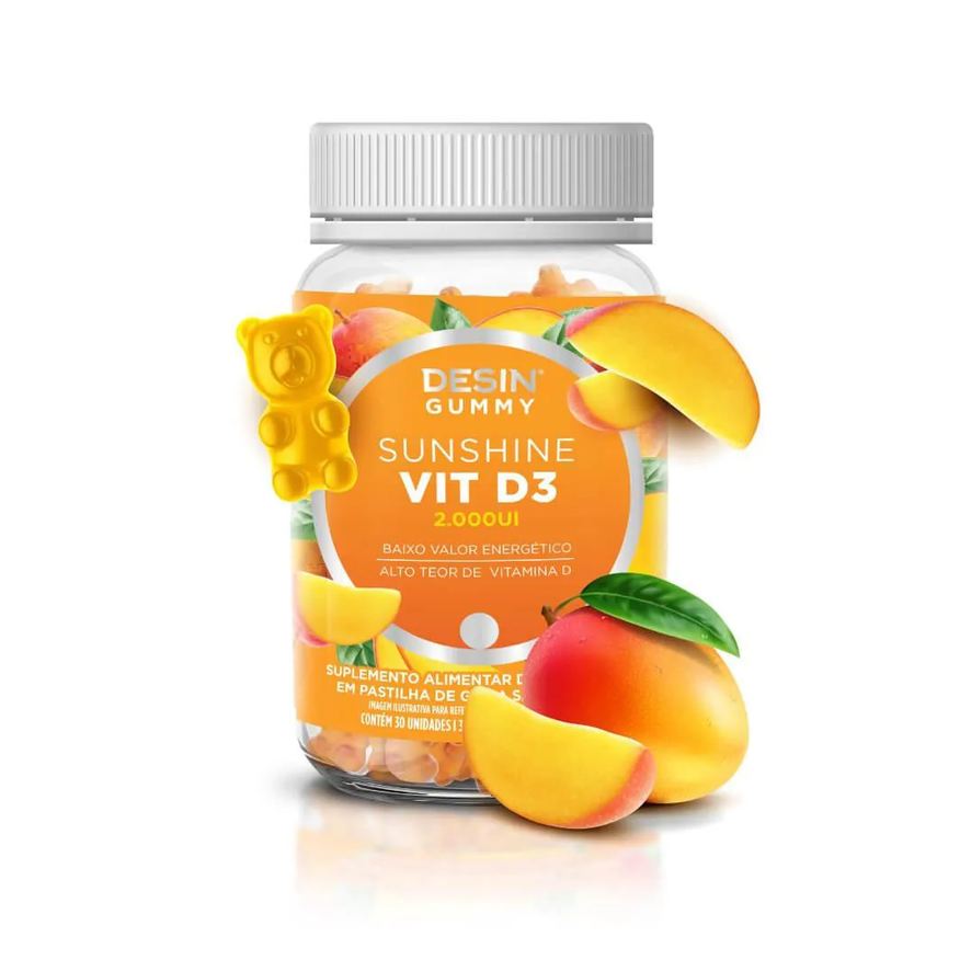 Desinchá Vitamina D3 2000UI Gummy Sunshine 30 Gomas