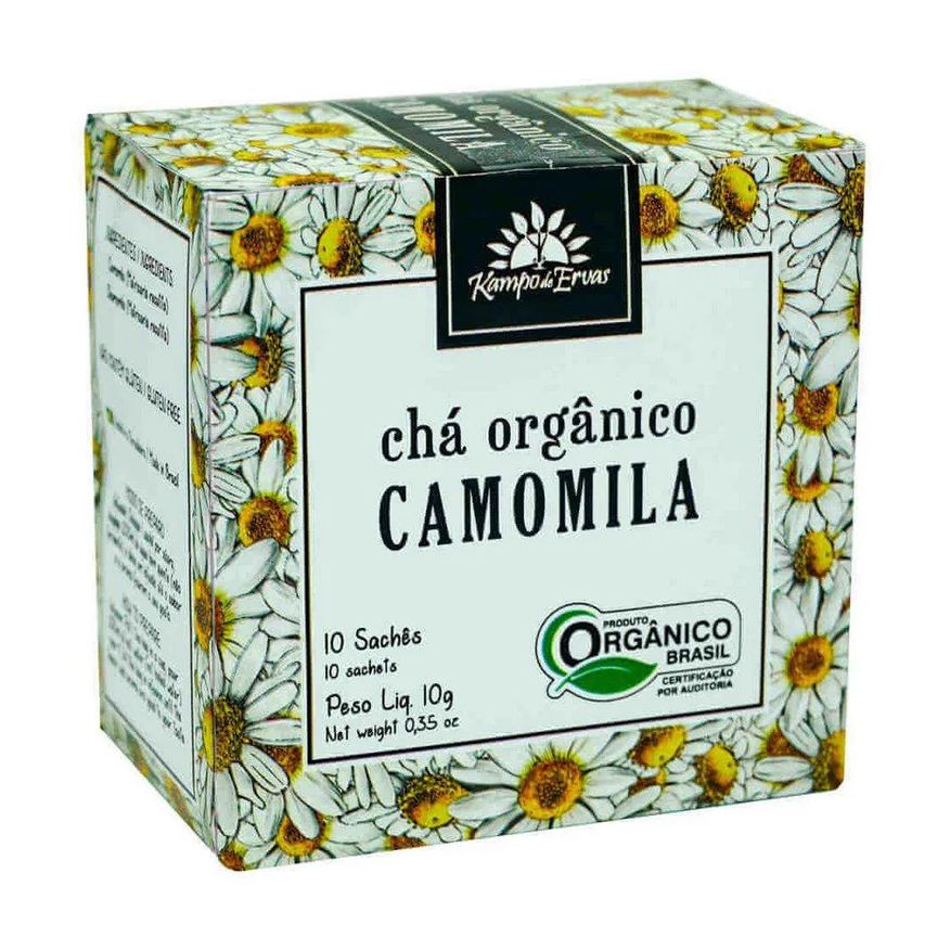 Kampo de Ervas Chá de Camomila Orgânico 10 Sachês