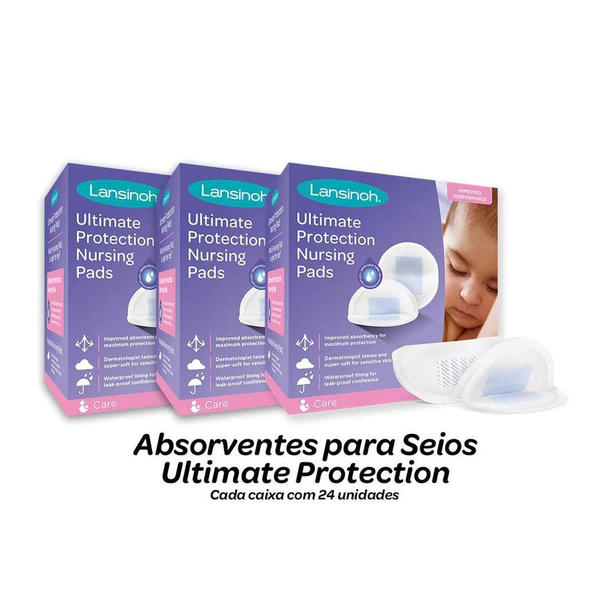 Lansinoh Kit Absorvente para Seios Ultimate Protection 3 caixas de 24 unidades