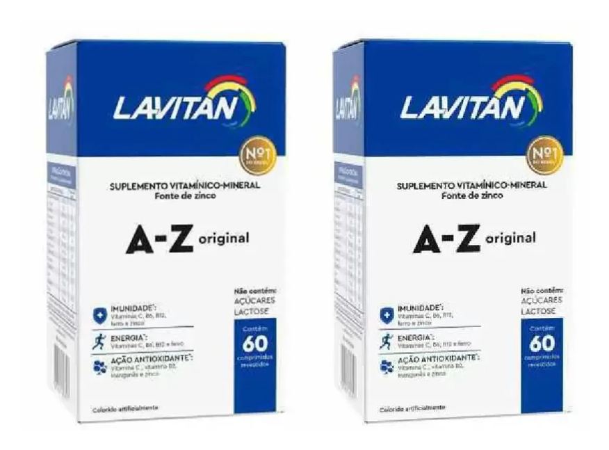 Cimed Kit 2 Lavitan A-z Homem 60cps Revestidos