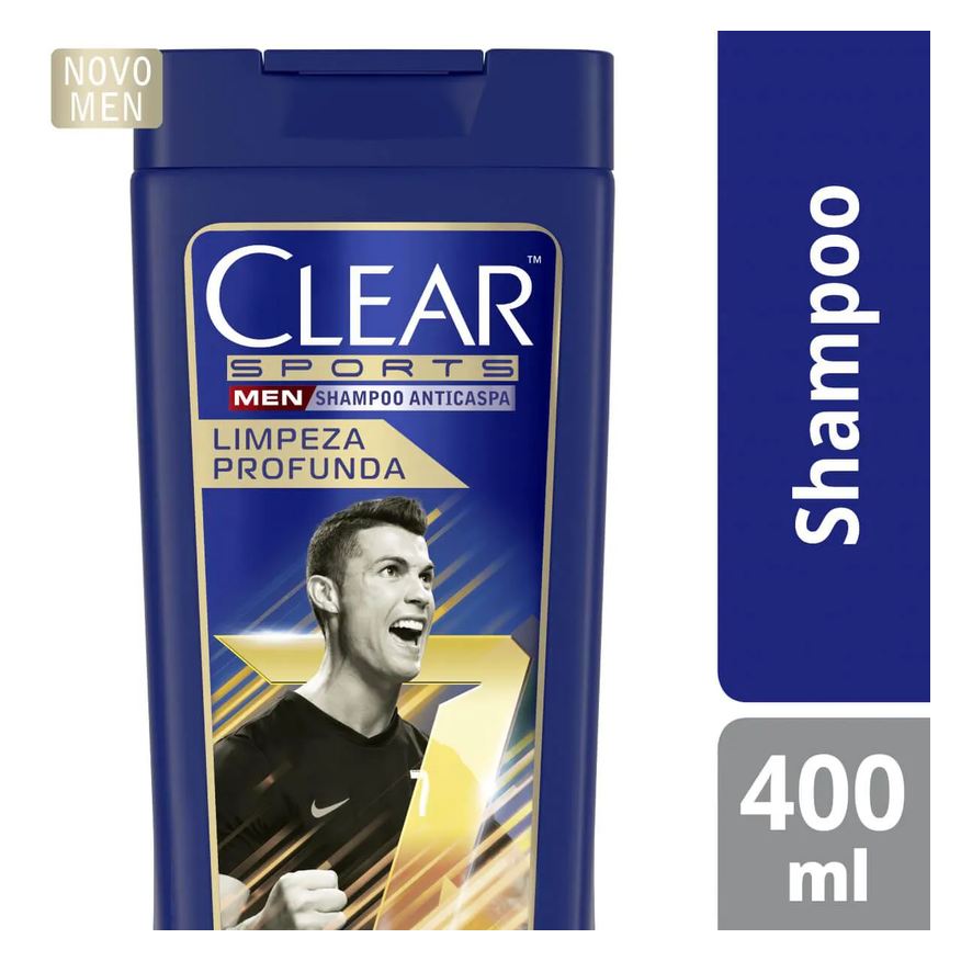 Anticaspa Shampoo Clear Men Sports Limpeza Profunda 400ml