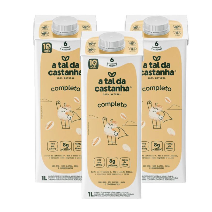 Bebida 3X Vegetal Completo a Tal da Castanha 1 Litro