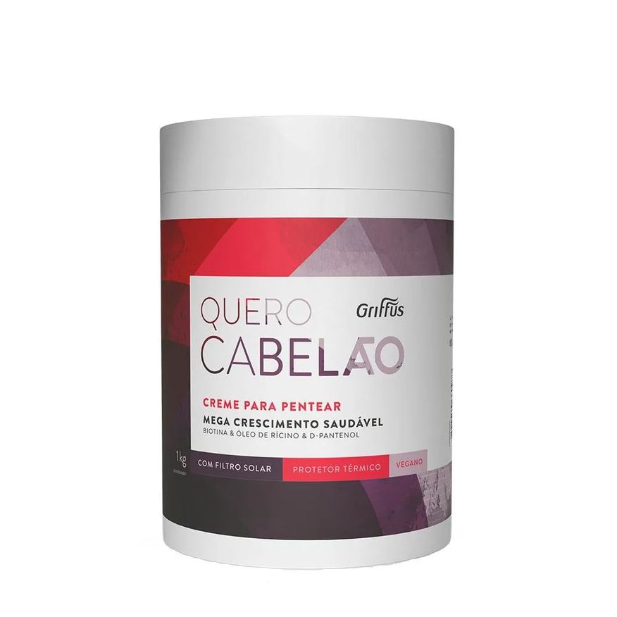 Griffus Creme para Pentear Mega Crescimento Saudável Quero Cabelão 1kg