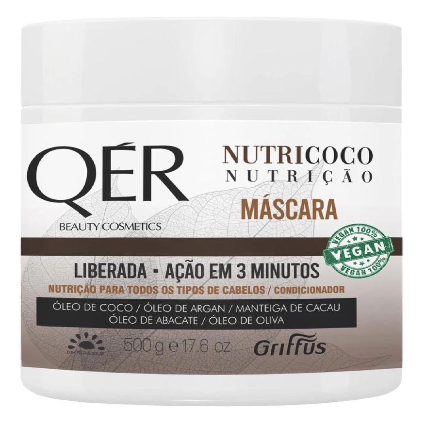Griffus Máscara Nutrição Vegano Nutricoco Qér 500g