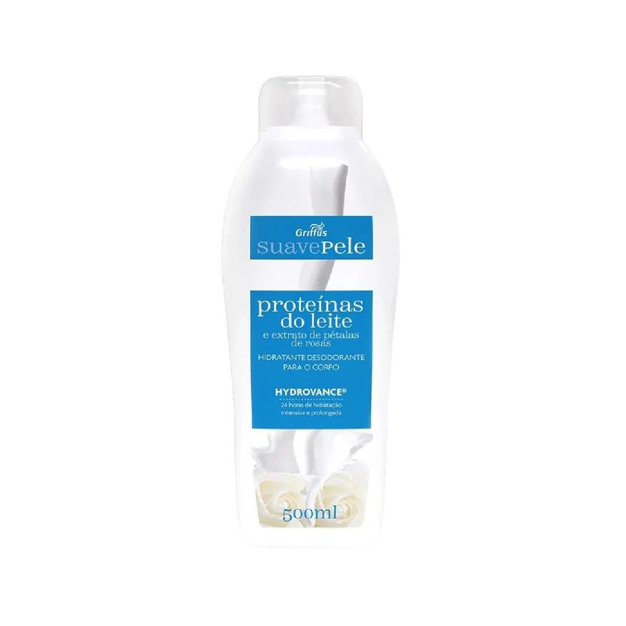 Griffus Hidratante Corporal Proteínas do Leite e Extrato de Pétalas de Rosas Suave Pele 500ml