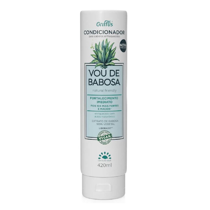 Griffus Condicionador Vegano Vou de Babosa Fortalecimento Imediato 420ml