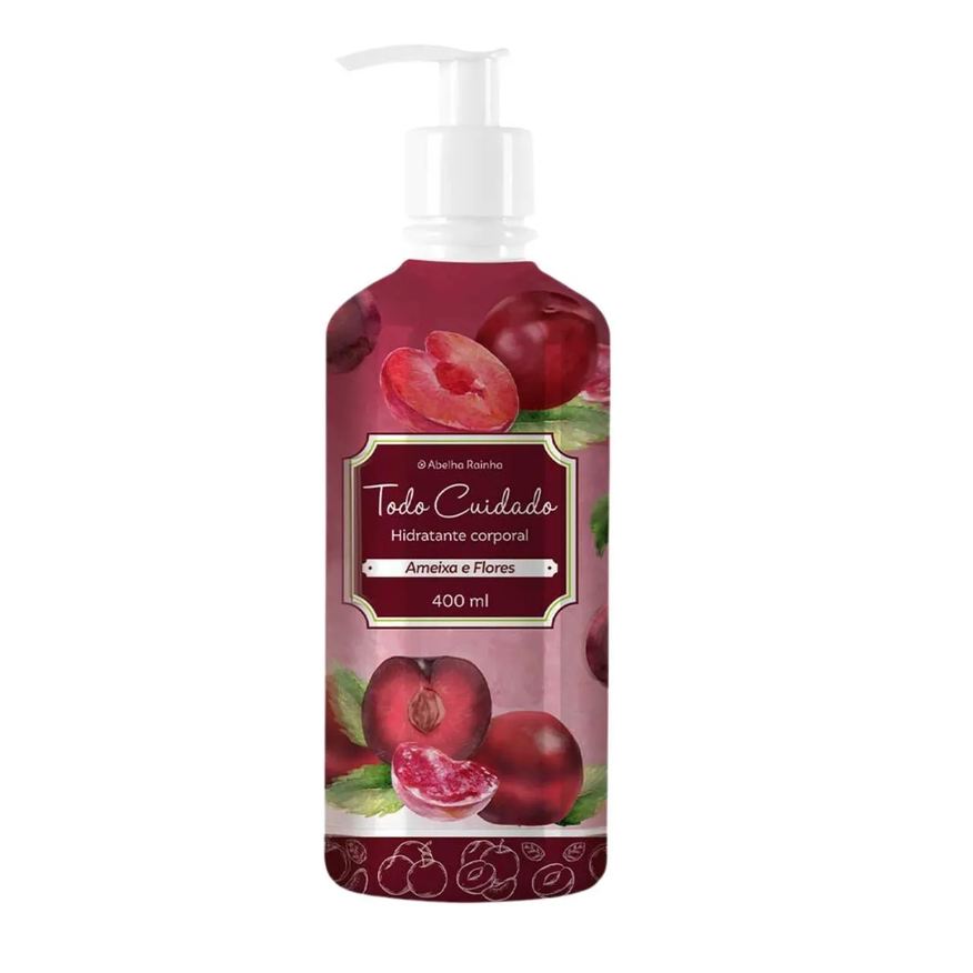 abelha rainha Hidratante corporal ameixa e flores todo cuidado 400ml