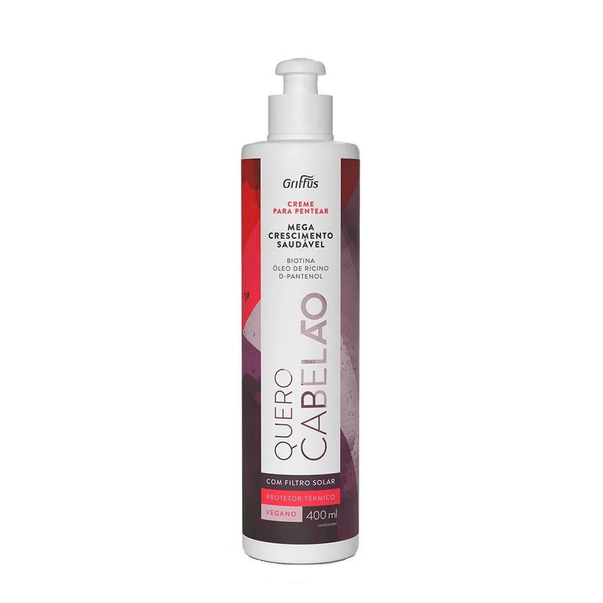 Griffus Creme para Pentear Mega Crescimento Saudável Quero Cabelão 400ml