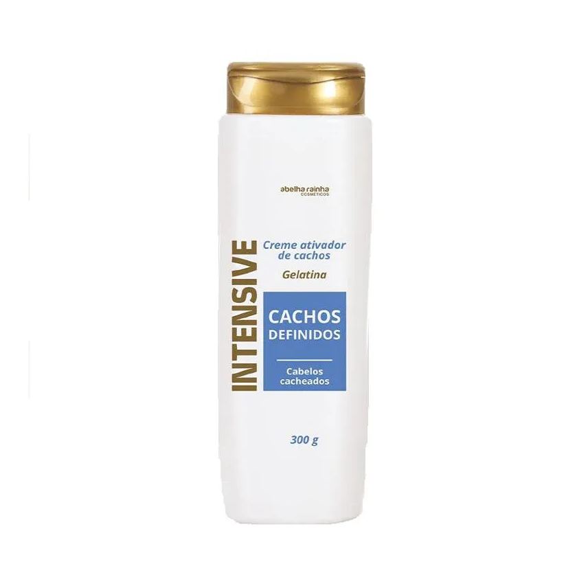 abelha rainha Creme cachos definidos com gelatina para cabelos cacheados intensive 300g