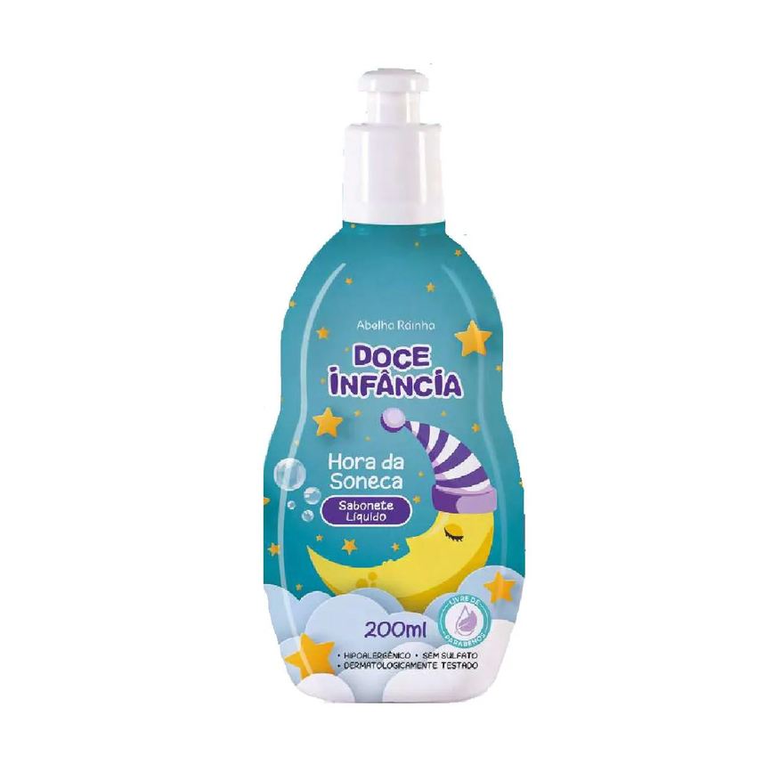 Abelha Rainha Sabonete Líquido Hora da Soneca Doce Infância 200ml