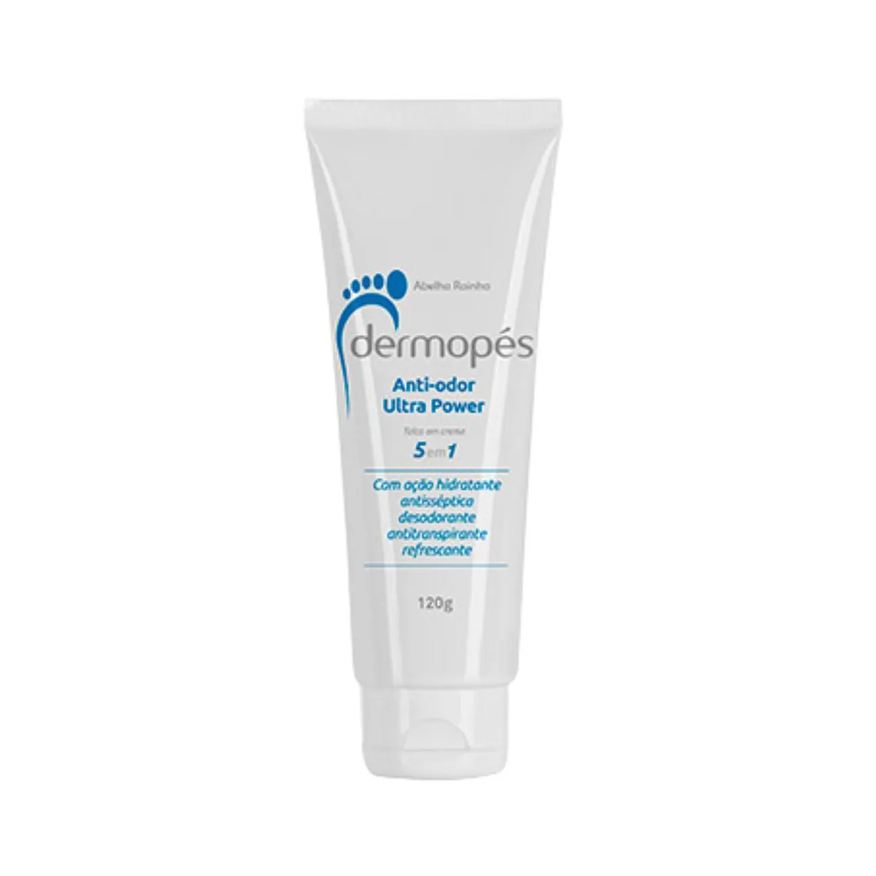 abelha rainha Talco em creme 5x1 antiodor ultra power dermopes 120g