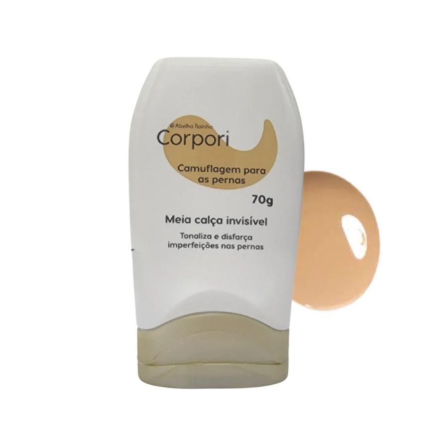 Bharara Beauty Camuflagem para as Pernas Meia Calça Invisível Pele Clara Corpori Abelha Rainha 70g