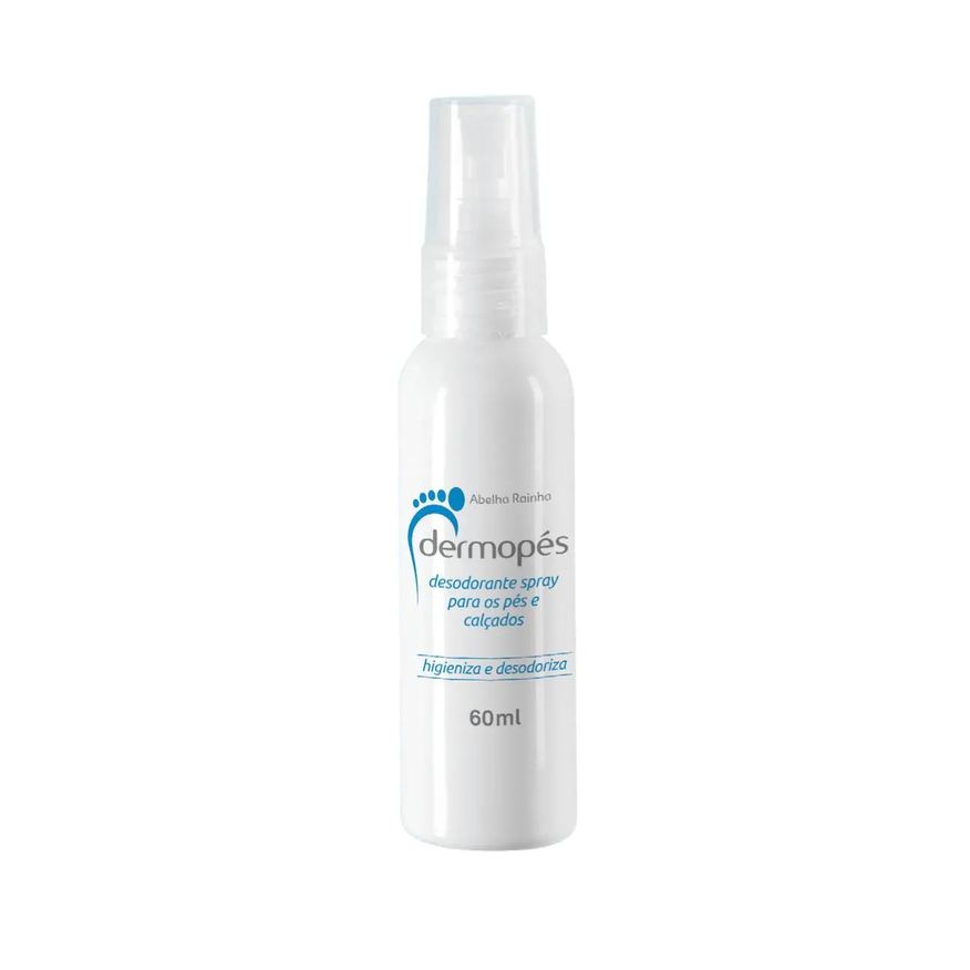 Abelha Rainha Desodorante Spray para Pes e Calçados Higieniza e Desodoriza Dermopes 60ml